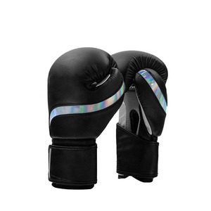 Gants de boxe imprimés personnalisés professionnels en cuir de vachette véritable gants d'entraînement robustes OEM approvisionnement d'usine - Product Image 2