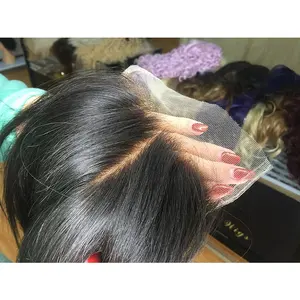 Bleach Knot HD Renda Frontal Tipis Renda HD Penutupan HD Film HD Wig Renda untuk Putih Wanita Amerika Utara Klien Eropa