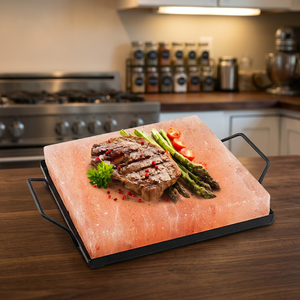 Sel rose de l'Himalaya naturel raffiné de haute qualité, plaque de cuisson, vente chaude, support en acier inoxydable de qualité supérieure, Pakistan - Product Image 1