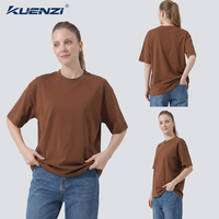 T-shirt pour femme Kuenzi, personnalisé avec logo, couleur unie, col rond, manches courtes, 100% coton, 340 GSM, poids lourd