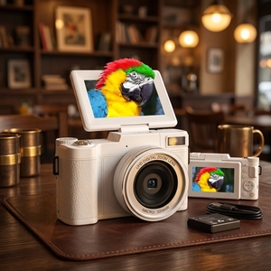 800mAh Replaceable Battery Action Camera 3.0" Flip Screen Support Wide-Angle/Macro Lens 5K Video DC602R 5K Resolution Captures S - Product Image 1