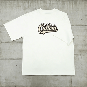 Camiseta de Hombre al por Mayor con Logotipo Personalizado, 100% Algodón, Estilo Urbano, Patrón de Letras, Tejido Liso Teñido, 250g, Vintage - Product Image 2