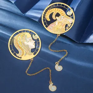 Manufacturers Wholesale DIY Bookmark Twelve Constellation Metal Brass Bookmark