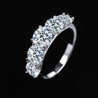 5 pièces D couleur S925 argent Sterling femmes alliance 3.6 Ct VVS Moissanite bague de fiançailles