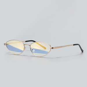 Lunettes de vue anti-lumière bleue œil de chat à monture complète, unisexe, légères, avec verres en résine, pour visage ovale, pour adultes - Product Image 4
