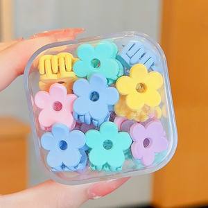 دبابيس شعر بلاستيكية صغيرة ملونة 5-مقاطع زهرة-مقاطع شعر جانبية للأميرات الصغيرات والفتيات والأطفال - Product Image 4