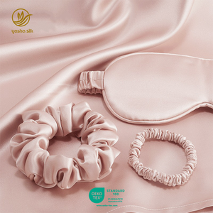 Set di Federe in <span class=keywords><strong>Seta</strong></span> 22 Momme di Alta Qualità con Cerniera, Mascherina per Occhi e Elastico per Capelli, Ideale come Regalo - Product Image 3