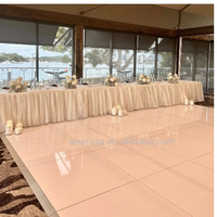 Planchers de danse en bois contreplaqué avec bords en aluminium, style moderne européen, rustique et simple, portables, pour mariages, anniversaires, événements intérieurs et extérieurs
