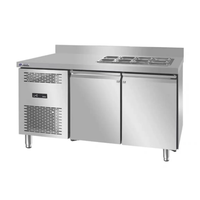 Nouvelle table de travail multifonctionnelle en acier inoxydable pour hôtels et restaurants, avec vitrine réfrigérée et grande capacité