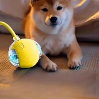 Mainan Bola Elektrik Otomatis Besar untuk Kucing & Anjing - Mainan Penggoda Tahan Gigitan dari Bahan PC & TPR
