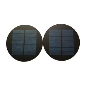 6v 110ma Round Solar Power Cell 0.66w Pet Laminated Mini Solar Panels für Lantern Light