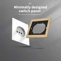 Enchufe de Pared WESA 16A, 1 Tomacorriente, Diseño Moderno y Lujoso, Enchufe Europeo