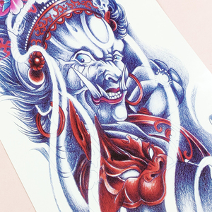 Tatouages temporaires en gros pour le corps, imperméables, grand format, pour <span class=keywords><strong>bras</strong></span> entier ou demi-<span class=keywords><strong>bras</strong></span>, motifs tigre, <span class=keywords><strong>lion</strong></span>, animaux, pour hommes et femmes - Product Image 6