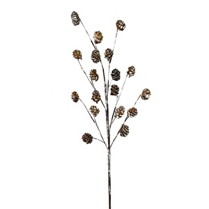 Сосновые шишки цветы железные стержни для Хэллоуина домашний декор торговый центр атмосфера украшения с ветками сосны Рождество - Product Image 1