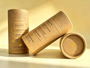Boîte cylindrique en papier écologique, alimentaire, multi-tailles, pour biscuits, chocolat, noix, snacks, thé, avec logo personnalisé. - Product Image 5