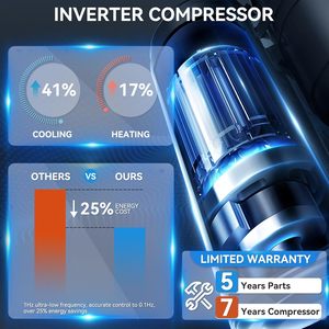 18000 BTU <b>Mini</b> Split <b>Air</b> <b>Conditioner</b> Cooling/Heating WiFi Enabled Ductless AC Compatible Alexa Class Energy - Product Image 4