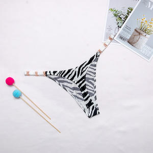 Logotipo personalizado Panty Mujeres Sexy Tanga Sexy Chica T Pantalones Fitness de las mujeres Sedoso Bragas Tanga sin costuras - Product Image 3