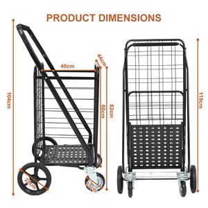 80 किलो की फैक्ट्री कस्टम फर्म पोर्टेबल फोल्डिंग शॉप ट्रॉली की दुकान के साथ सुपरमार्केट के लिए उपयोग में नीचे लोहे की प्लेट समर्थन ट्रॉली की दुकान - Product Image 5
