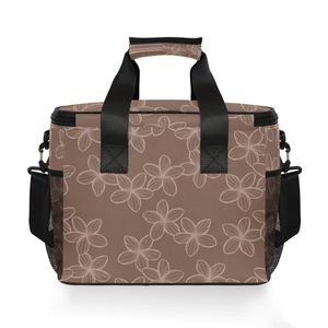Bolsa Térmica Aislante para Entrega de Alimentos con Estampado Floral Hawaiano, Bolsa Aislante Reutilizable, Bolsa Refrigeradora Grande para Playa - Product Image 2
