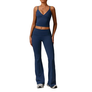 Conjunto de Yoga Zechuang para Mujer, Shorts y Top Deportivos de Poliéster Reciclado y Spandex, Ropa Deportiva para Primavera 2025 TZ8998 - Product Image 2