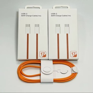 สายชาร์จเร็ว USB C to USB C 60W ยาว 1 เมตร สายถักไนลอน สำหรับถ่ายโอนข้อมูลและชาร์จ iPhone 15 16 17 Pro Max - Product Image 2