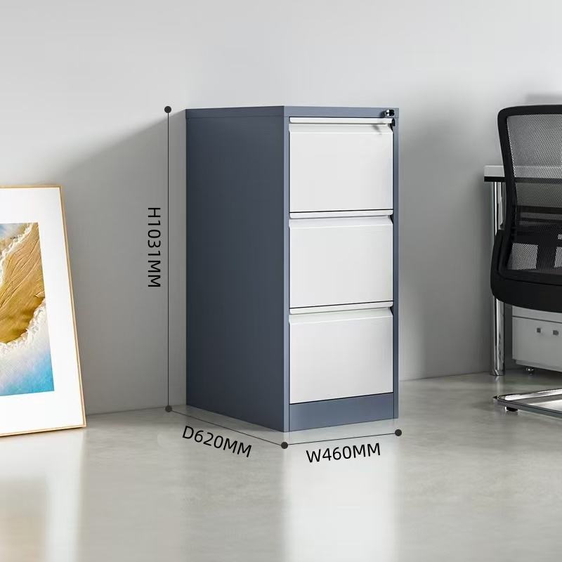 Trois tiroirs gris clair