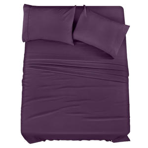 ODM/OEM Funda de edredón Sábana plana/bajera Color liso Textiles para el hogar Hotel Juego de sábanas Sábanas de fibra de Bambú - Product Image 3