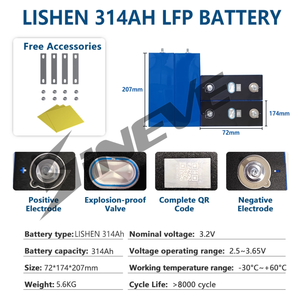 <span class=keywords><strong>PL</strong></span> Stock Lishen Gotion 12000 Cycli 280Ah 300Ah 314Ah 3.2V Lifepo4 Batterij Prismatische Solar Lithium IJzer Fosfaat Batterij 314Ah - Product Image 4