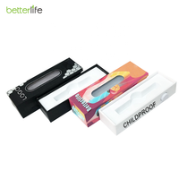 Boîtes d'emballage noires biodégradables personnalisées en gros pour tubes en plastique de 1 gramme