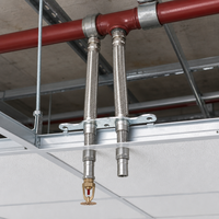 Tuyau flexible en acier inoxydable pour sprinkler anti-incendie, tuyau tressé ondulé haute pression pour système de lutte contre l'incendie