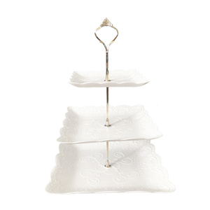 ชั้นวางเค้ก ขนมหวาน จานสามชั้น ถาดผลไม้ ถาดขนมหวาน ถาดขนมหลายชั้น พลาสติก แบบระเบิด สไตล์ยุโรป สำหรับงานแต่งงาน งานเลี้ยง 2 ชิ้น - Product Image 6