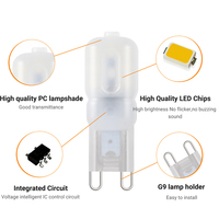 Ampoule LED G9 120 Volt T4 Bi-Pin Base Blanc Chaud Ampoule LED Miniature pour Lustres Pendentifs Armoires Luminaires