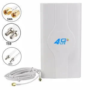 Antena seluler 3g 4g Lte, 700 ~ 2600mhz 88dbi pria, penguat konektor antena Panel Mimo + 2 meter