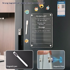 Bloc-notes transparent, aimant pour réfrigérateur, <span class=keywords><strong>calendrier</strong></span>, tableau d'affichage, autocollant, planificateur magnétique effaçable pour usage domestique, tableau d'écriture - Product Image 3