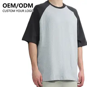 CL夏季纯色180g 100% 棉高品质定制印花标志t恤男女通用男式超大拉格伦短袖Tshi