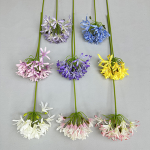 Flor simulada de seda de Agapanthus <span class=keywords><strong>Africanus</strong></span> pequeña de alta calidad artificial al por mayor para Decoración - Product Image 5