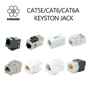 Cat6a Keystone Keystone Jack 90 Degree 180 Degree Cat3 Cat5e Cat6 Cat6a Cat8