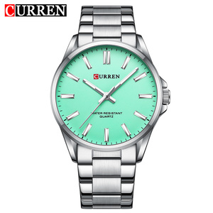 Montre à quartz de luxe CURREN 9090 pour homme, montre de mode pour homme, acier inoxydable, cuir, étanche, lumineuse, carrée - Product Image 4