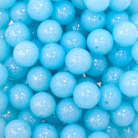 Le plus populaire 15MM brillant de luxe pépite d'or paillettes Confetii gelée Silicone perles bricolage perles rondes pour stylo fabrication de bijoux