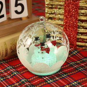 Vente en gros boules d'ornement en verre dépoli boule de décoration de Noël personnalisée cadeaux de décoration suspendus - Product Image 6