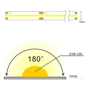Tira de Luz LED COB Flexible de 5M, 12V, Blanco Cálido 3500K, Iluminación Decorativa Interior con 320 LED por Metro, IP20, PVC, Aluminio, Epis - Product Image 4