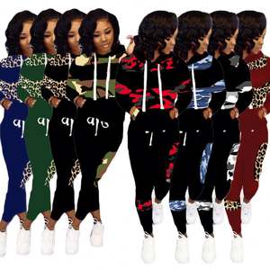 CY3992 Herfst Winter Tweedelig Set Dameskleding Plus Dik Fluweel Lange Mouwen Luipaard Joggingpakken Dames Op Maat Gemaakt Trainingspak - Product Image 1