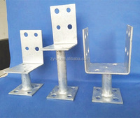Ancrage de poteau en métal galvanisé sur mesure, fixation en fer pour béton, vis de terre pour supports de poteaux