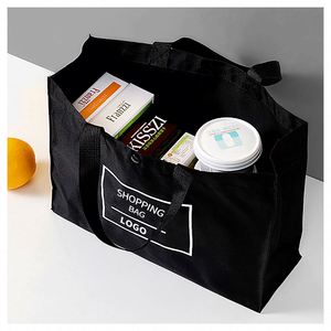 Bolsas de Compras con Logotipo Personalizado, Estilo Casual y Versátil, Bolsa de Compras Plegable de Poliéster de Gran Capacidad - Product Image 3