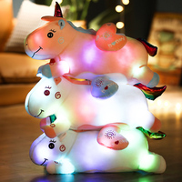 Peluche licorne lumineuse à LED personnalisable en gros avec rembourrage en coton PP