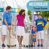 Valise pour bébé RoHS avec siège à roulettes, double frein, roues et ceinture de sécurité, bagages pour enfants, cadre en aluminium, sacs de voyage pour enfants