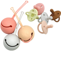 Étui portable pour sucette en silicone de qualité alimentaire, compatible lave-vaisselle, sans BPA