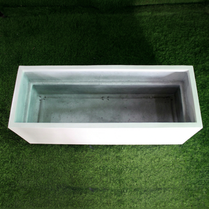 Macetas de Jardín Rectangulares Clásicas de FRP KNT, Duraderas, Ligeras, Blancas, para Uso en Hogares, Centros Comerciales y Hoteles - Product Image 1