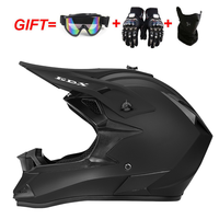 Casque de motocross, casque de moto tout-terrain pour adulte, coque en ABS, doublure et visière amovibles