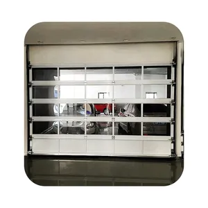Puerta de elevación automática de aleación de aluminio impermeable moderna con apertura lateral eléctrica de superficie terminada para uso en taller - Product Image 1